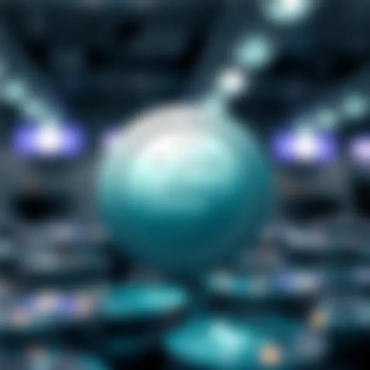 Concept of USDT in cryptocurrency