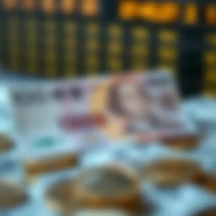 Currency exchange concept with Korean won and US dollar