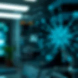 An abstract representation of artificial intelligence translating text