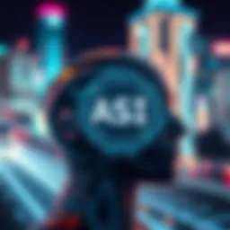 Conceptual representation of ASI intelligence in a digital landscape