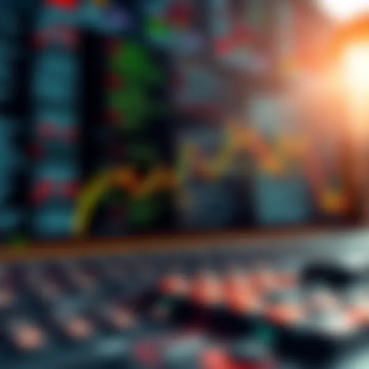 A complex trading algorithm visualized with code and charts