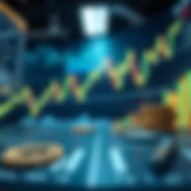 A digital representation of cryptocurrency market trends and data analysis