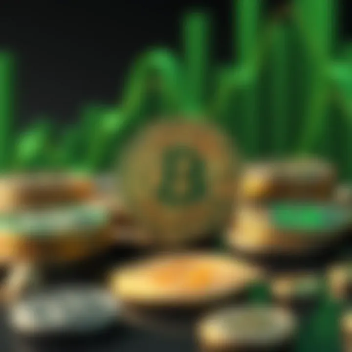 Conceptual image of the future of cryptocurrency investments