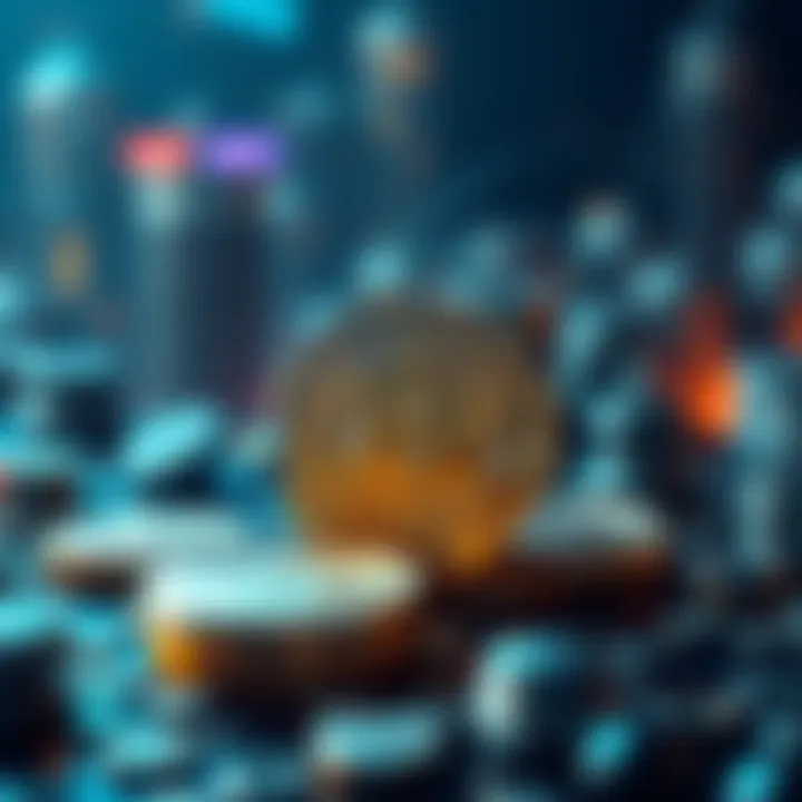 A futuristic concept illustrating investment strategies in cryptocurrency