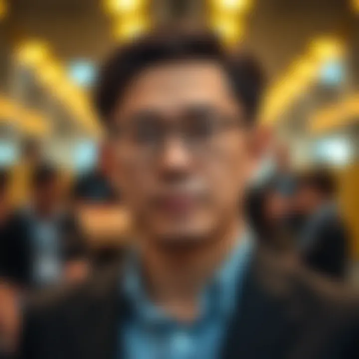 Portrait of a forward-thinking leader in the crypto industry