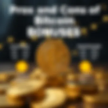 Infographic detailing the advantages and disadvantages of Bitcoin bonuses