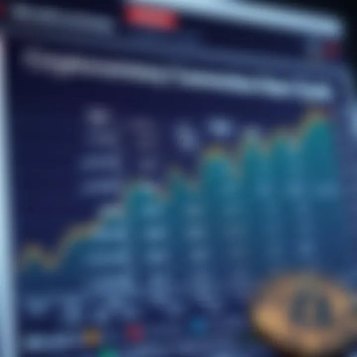 A chart comparing various cryptocurrencies and their conversion rates with bitcoin.