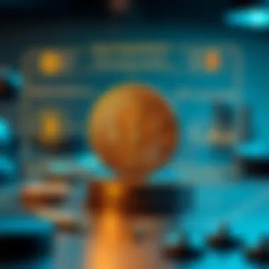 A diagram illustrating the user experience in cryptocurrency transactions with bitcoin conversion.