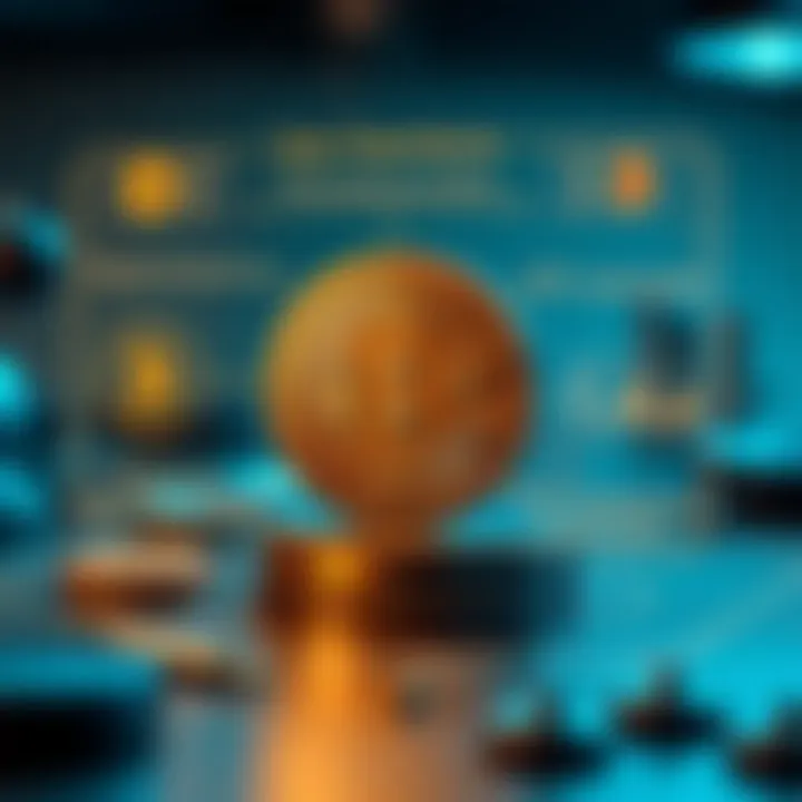 A diagram illustrating the user experience in cryptocurrency transactions with bitcoin conversion.