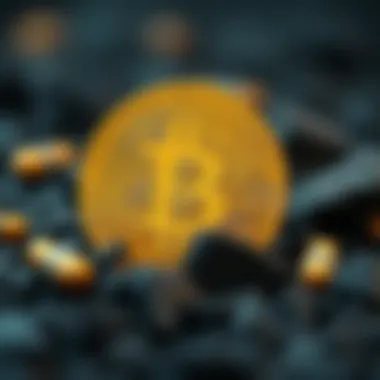 Visual representation of the Bitcoin halving process