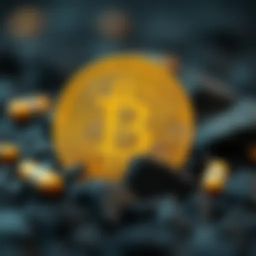 Visual representation of the Bitcoin halving process