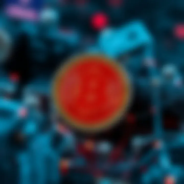 The Intersection of Blockchain and Cryptocurrency in Brave Browser Illustration of blockchain technology and cryptocurrency