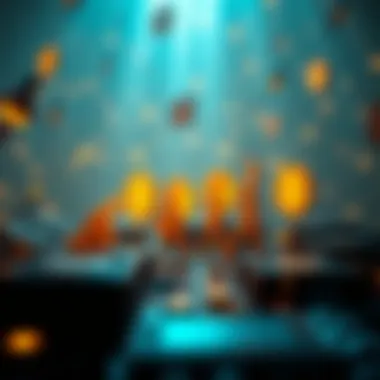 Innovative technology symbols representing blockchain evolution