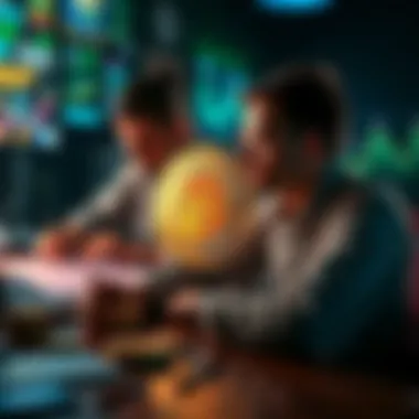 Investment strategy visual with cryptocurrency focus