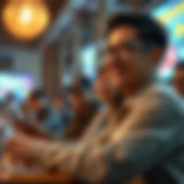 Illustration depicting the community engagement in blockchain projects