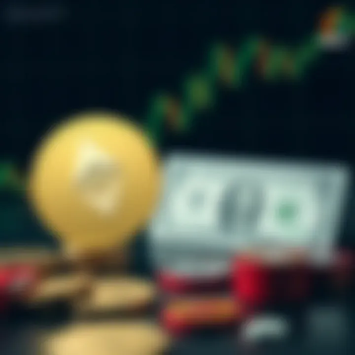 Visual comparison of Ethereum and US Dollar value fluctuations