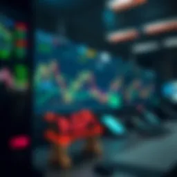 Visual representation of cryptocurrency trading concepts