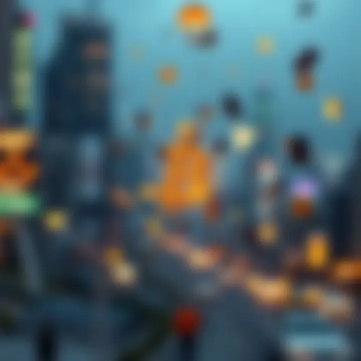 Conceptual representation of cryptocurrency airdrops