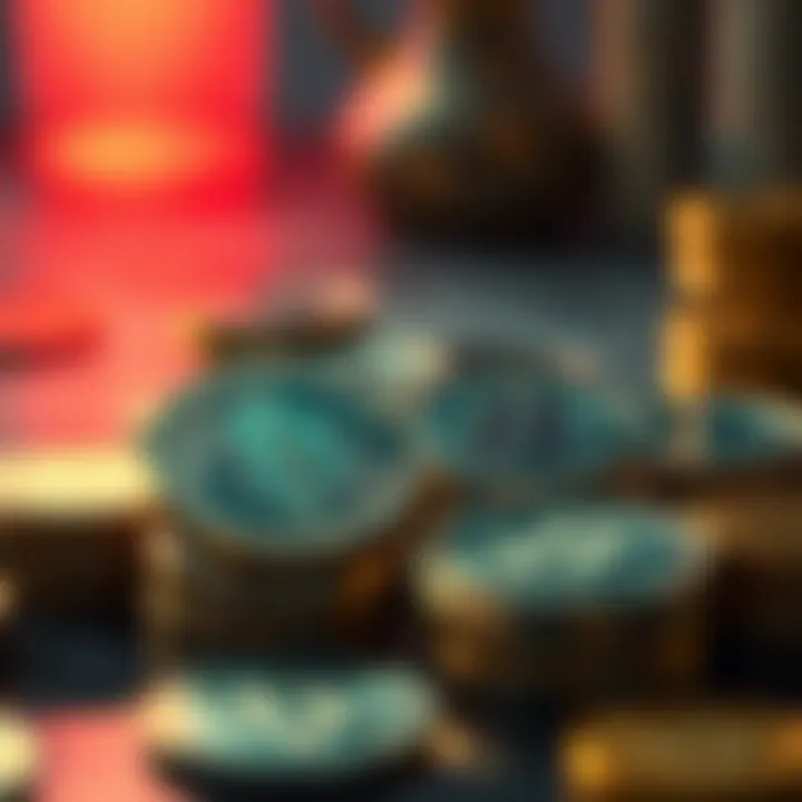 Cryptocurrency and Currency Interaction Conceptual illustration of cryptocurrency and currency exchange