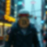 A futuristic representation of cryptocurrency technology impacting society