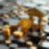 Conceptual illustration of cryptocurrency banking ecosystem