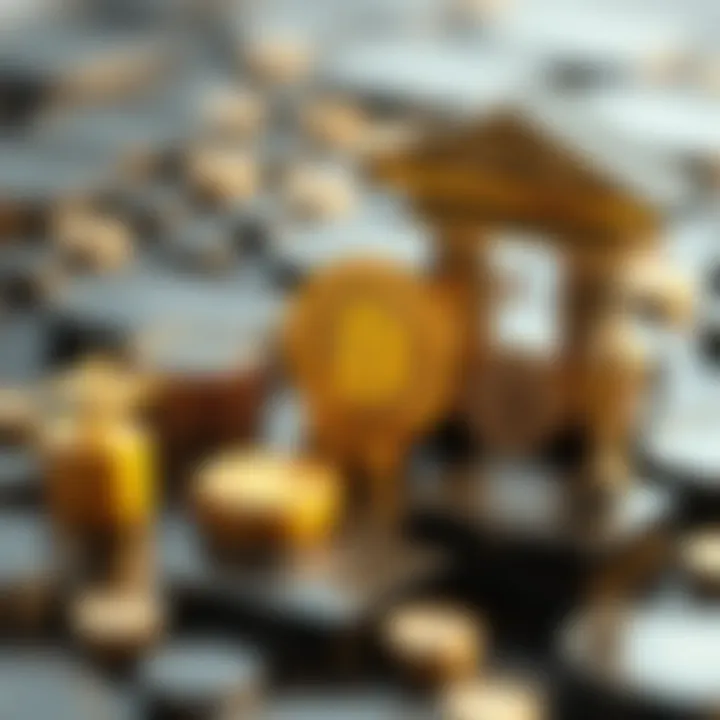 Conceptual illustration of cryptocurrency banking ecosystem