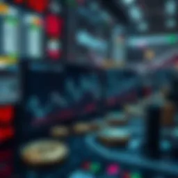 Graphical representation of cryptocurrency market trends