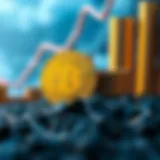 Conceptual image of cryptocurrency investment growth