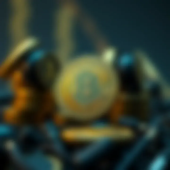 Symbolic representation of cryptocurrency investment