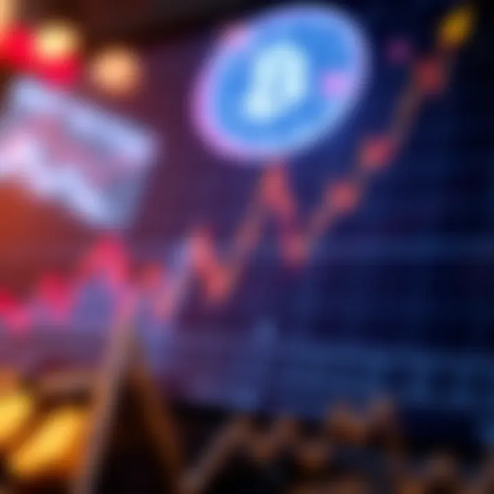 Graph illustrating cryptocurrency market trends