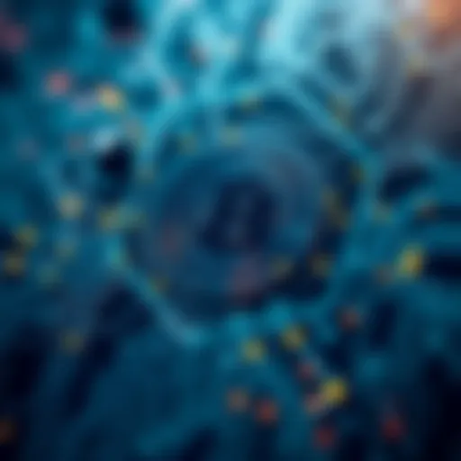 Cryptocurrency security concept with blockchain technology