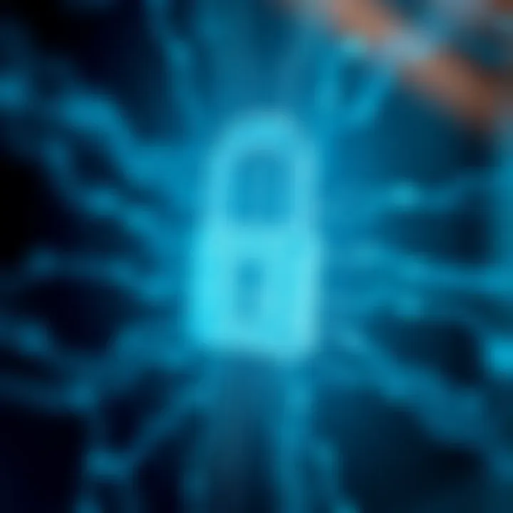 Understanding Security Risks in Cryptocurrency A digital lock symbolizing security risks in cryptocurrency transactions