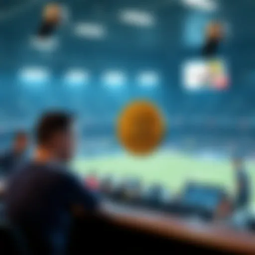Illustration of cryptocurrency in sports betting
