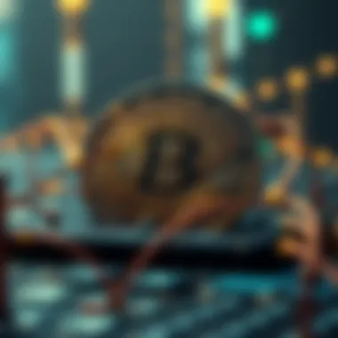 Visual representation of blockchain technology