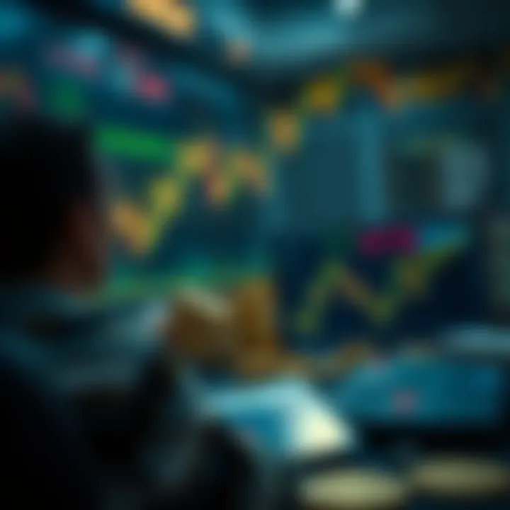 Visual representation of cryptocurrency trading concepts