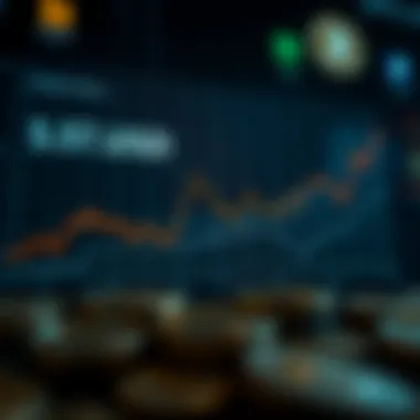 Chart illustrating trends in cryptocurrency valuations against USD