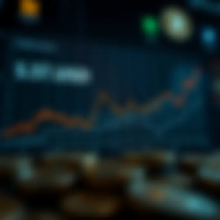 Chart illustrating trends in cryptocurrency valuations against USD