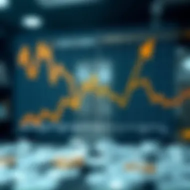 Graph showing currency fluctuation trends