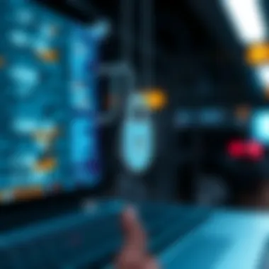 Visual representation of data integrity and security in blockchain