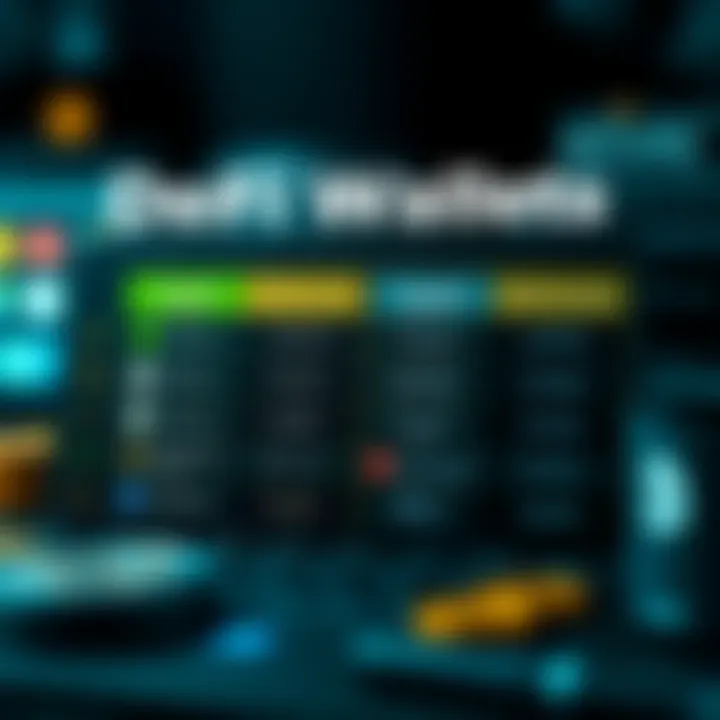 Comparison chart of different types of DeFi wallets