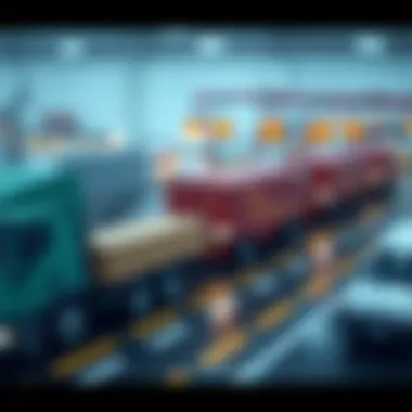 Visual representation of blockchain applications in logistics