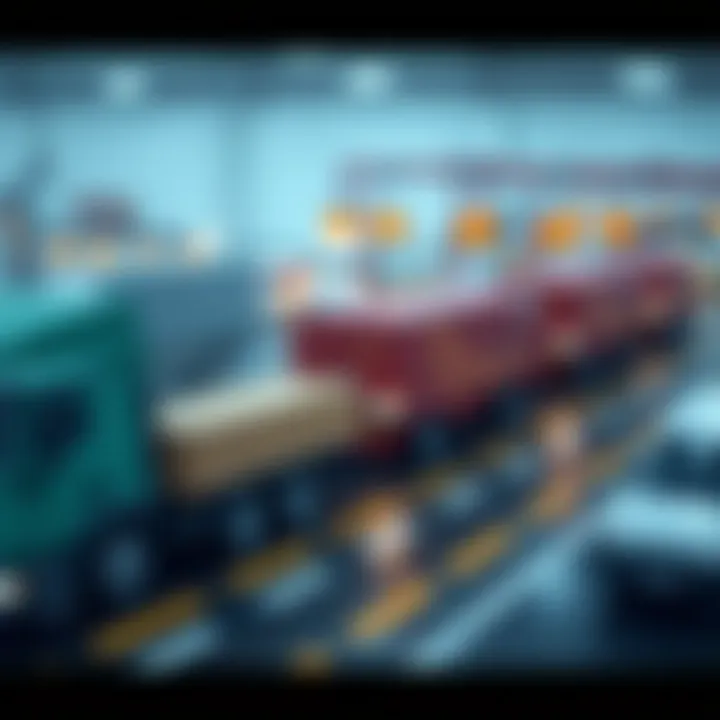 Visual representation of blockchain applications in logistics