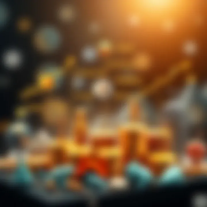 Diverse investment strategies illustrated with various financial icons