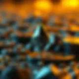 Conceptual illustration of Ethereum's blockchain technology