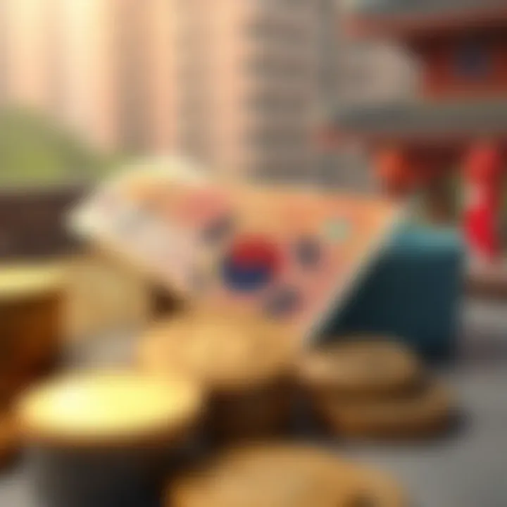 Infographic showing the factors influencing currency fluctuations in South Korea