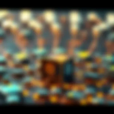 Illustration depicting the concept of decentralized storage networks