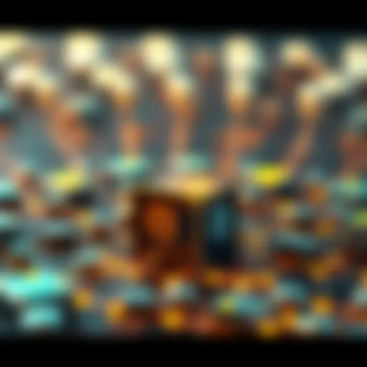 Illustration depicting the concept of decentralized storage networks