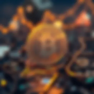 Conceptual image illustrating overcoming blockchain challenges