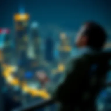 Concept of financial freedom represented through blockchain technology