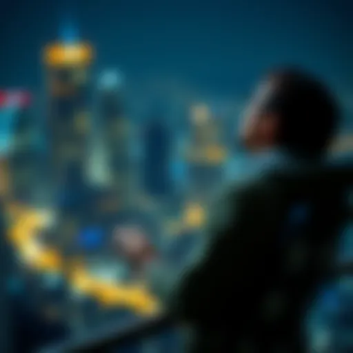 Concept of financial freedom represented through blockchain technology